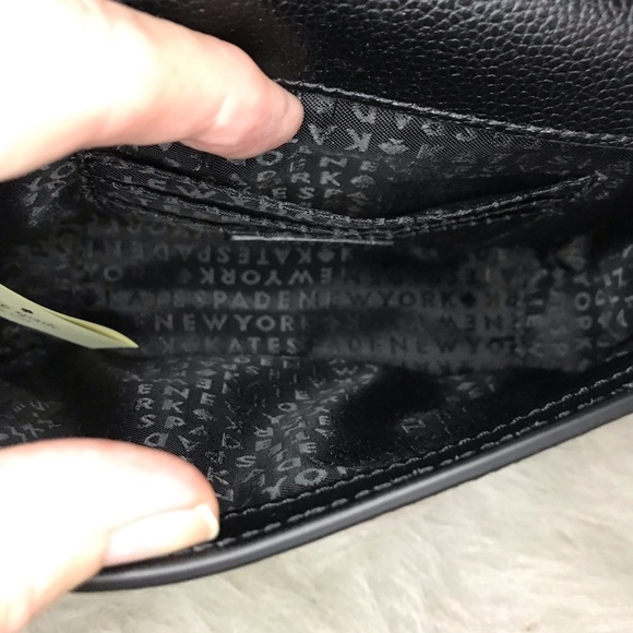 NWT Kate Spade Black Faux Fur Handle Crossbody Bag w/ Crystal Embellishments - Picture 15 of 16